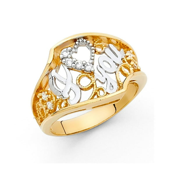 U CZ gold 13mm Italian charm U CZ gold 13mm Italian charm